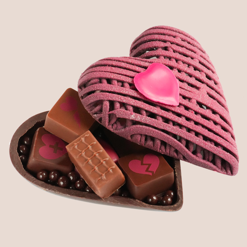 bonbon chocolat coeur saint valentin 2025 